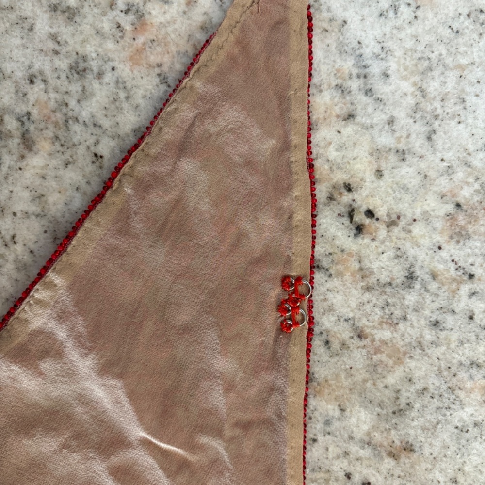 vintage Giorgio Armani couture Italian red hand beaded halter top - Picture 6 of 9